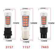 2 luci di stop stroboscopiche per auto DC 12V / 2.2W 7443 con lampade SMD-2835 da 42 LED, 7443 Strobe