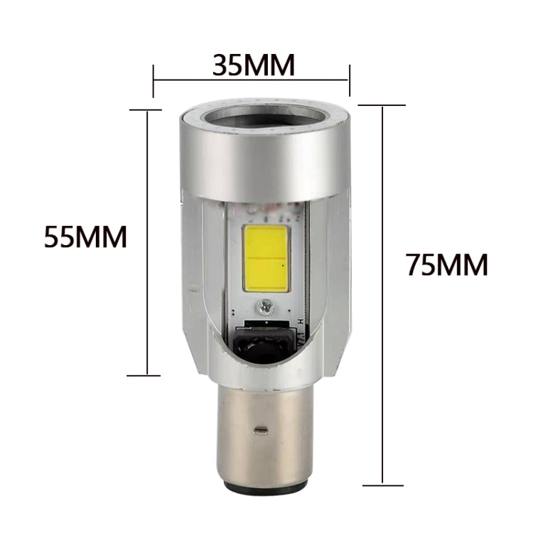 Faro per moto BA20D DC12-80V / 20W / 6000K / 2000LM con occhi angelici, BA20D, BA20D (Blue), BA20D (Red)
