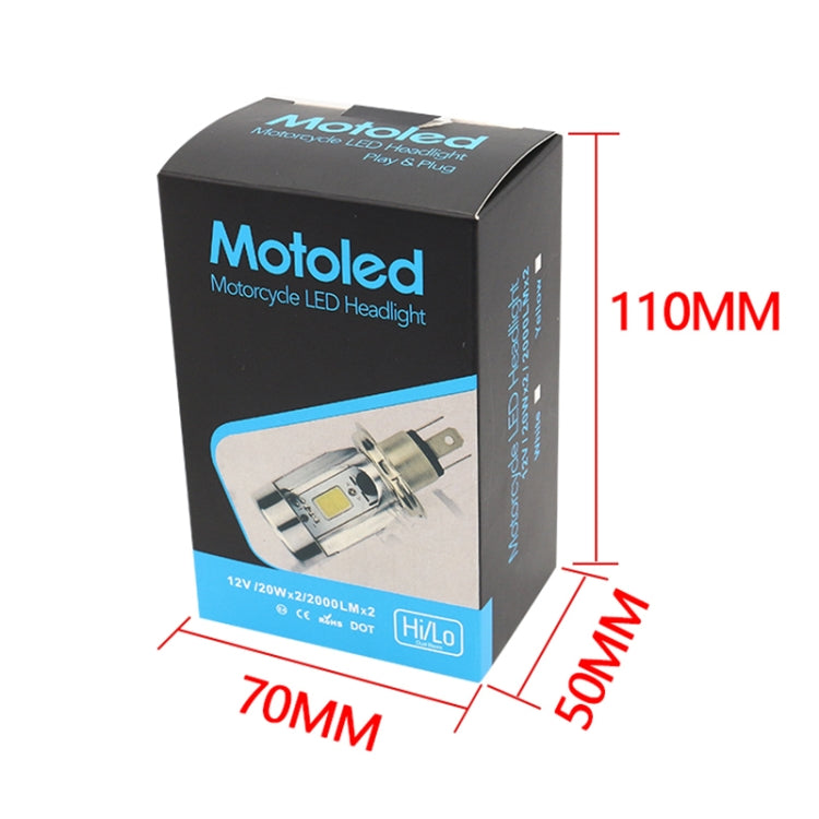 Faro per moto BA20D DC12-80V / 20W / 6000K / 2000LM con occhi angelici, BA20D, BA20D (Blue), BA20D (Red)