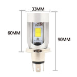 Faro per moto H4 DC12-80V / 20W / 6000K / 2000LM con occhi angelici, H4, H4 (Blue), H4 (Red)