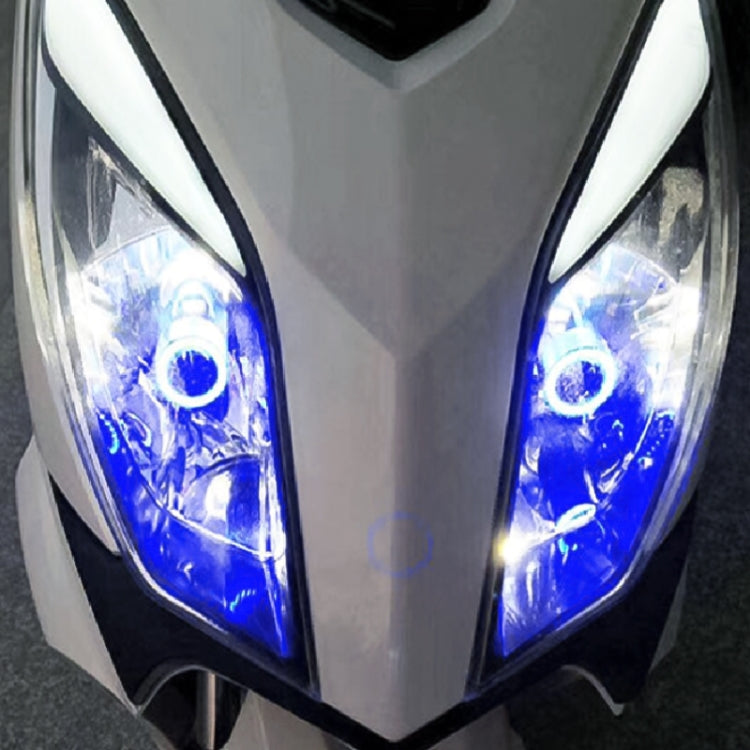 Faro per moto H4 DC12-80V / 20W / 6000K / 2000LM con occhi angelici, H4, H4 (Blue), H4 (Red)
