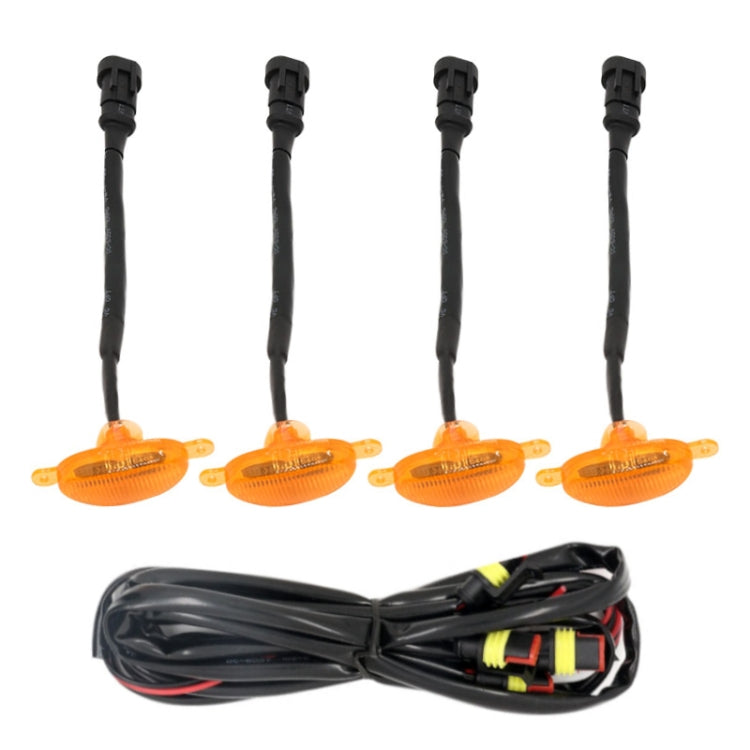 Spia luminosa sulla griglia anteriore DC12V/6W 4 in 1 per Ford Raptor F150 2017-2019, 4 in 1 (Yellow), 4 in 1