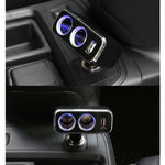 SHUNWEI SD-1909 80W 0.8A Caricatore USB 2 in 1 per auto Accendisigari con rotazione libera da 90 gradi, SD-1909 (Black), SD-1909