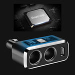 SHUNWEI SD-1909 80W 0.8A Caricatore USB 2 in 1 per auto Accendisigari con rotazione libera da 90 gradi, SD-1909 (Black), SD-1909
