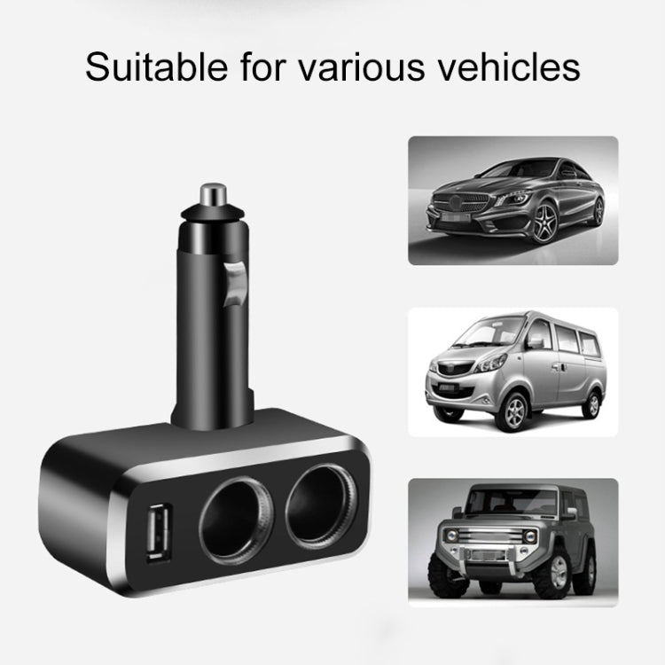 SHUNWEI SD-1909 80W 0.8A Caricatore USB 2 in 1 per auto Accendisigari con rotazione libera da 90 gradi, SD-1909 (Black), SD-1909