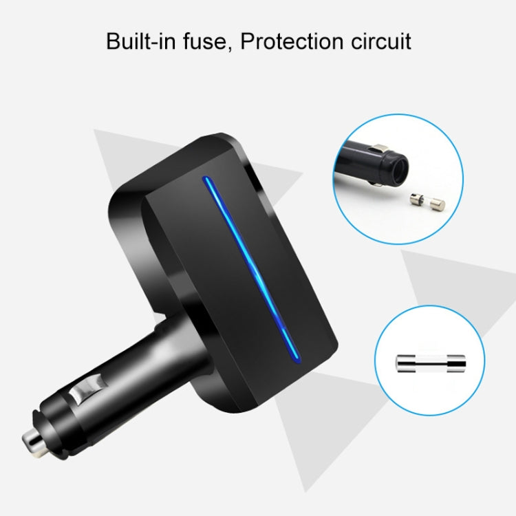 SHUNWEI SD-1918 Caricatore USB doppio per auto 2 in 1 da 80 W 3,1 A, SD-1918 (Black), SD-1918
