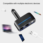 SHUNWEI SD-1918 Caricatore USB doppio per auto 2 in 1 da 80 W 3,1 A, SD-1918 (Black), SD-1918