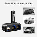 SHUNWEI SD-1918 Caricatore USB doppio per auto 2 in 1 da 80 W 3,1 A, SD-1918 (Black), SD-1918