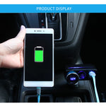 SHUNWEI SD-1918 Caricatore USB doppio per auto 2 in 1 da 80 W 3,1 A, SD-1918 (Black), SD-1918