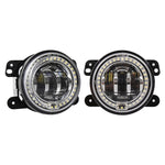 2 pezzi DC12V-30V / 30W / 3A / 1440LM 12LED 4 pollici LED per auto fendinebbia colorato, stile: sfondo bianco, Style: White Background (White Light), Style: White Background (Yellow Light)