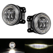 2 pezzi DC12V-30V / 30W / 3A / 1440LM 12LED 4 pollici LED per auto fendinebbia colorato, stile: sfondo bianco, Style: White Background (White Light), Style: White Background (Yellow Light)