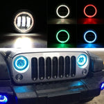 2 pezzi DC12V-30V / 30W / 3A / 1440LM 12LED 4 pollici LED per auto fendinebbia colorato, stile: sfondo bianco, Style: White Background (White Light), Style: White Background (Yellow Light)