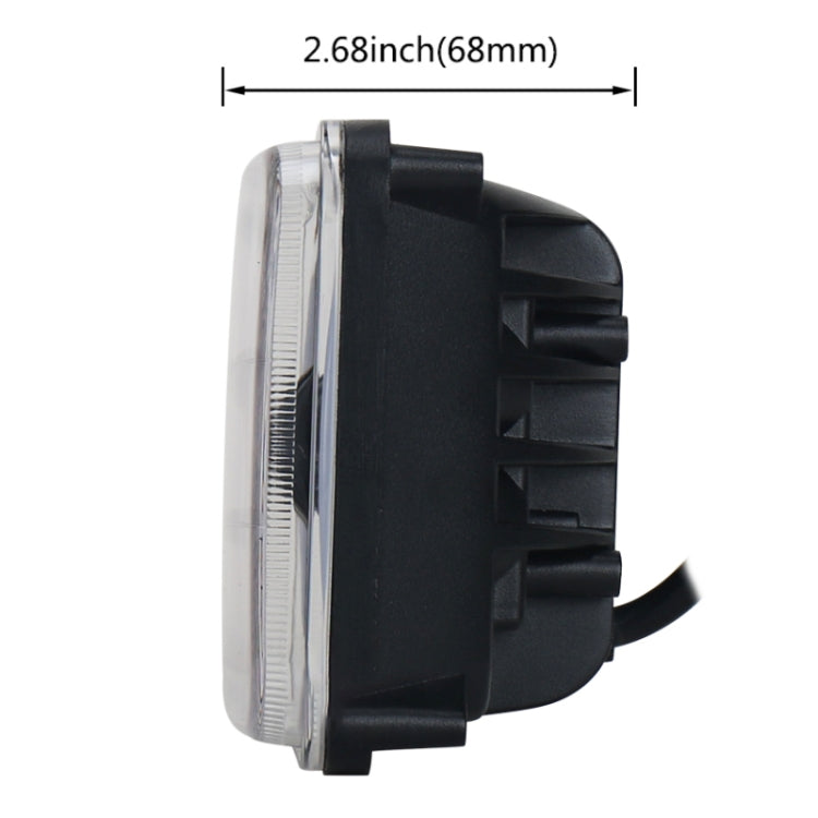 Indicatore di direzione/faro LED per auto da 5 pollici 30W DC 10-30V 7200LM IP67, con Angel Eyes, 5 inch with Angel Eyes