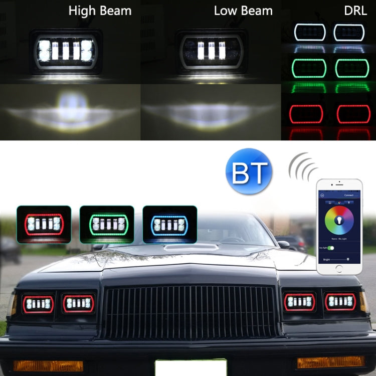 Indicatore di direzione/faro LED per auto da 5 pollici 30W DC 10-30V 7200LM IP67, con Angel Eyes, 5 inch with Angel Eyes