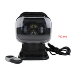 60W DC 12-24V 400LM Auto 200m Telecomando senza fili 360 gradi LED regolabile Ricerca luci / faretti ad alta baia, 60W DC 12-24V