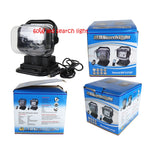60W DC 12-24V 400LM Auto 200m Telecomando senza fili 360 gradi LED regolabile Ricerca luci / faretti ad alta baia, 60W DC 12-24V