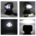 60W DC 12-24V 400LM Auto 200m Telecomando senza fili 360 gradi LED regolabile Ricerca luci / faretti ad alta baia, 60W DC 12-24V