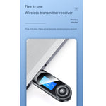 Trasmettitore ricevitore adattatore Bluetooth con display digitale LCD T-13 Bluetooth 5.0, T-13