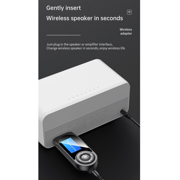 Trasmettitore ricevitore adattatore Bluetooth con display digitale LCD T-13 Bluetooth 5.0, T-13