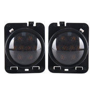 2 PCS 8W DC 12V Car SUV Refit LEDWheel Indicatori di direzione per sopracciglia per Jeep Wrangler JK 07-17, Specifica: Montaggio testa senza apertura, Specification: Butt Assembly Without Aperture
