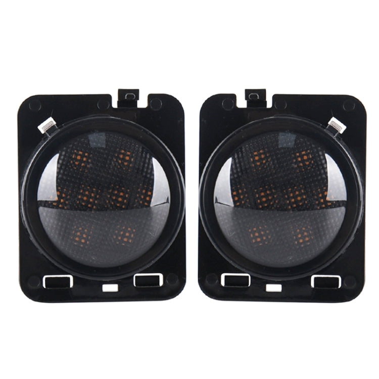2 indicatori di direzione per sopracciglia a LED per auto SUV da 8 W DC 12 V per Jeep Wrangler JK 07-17, specifica: gruppo testa con apertura, Specification: Butt Assembly with Aperture