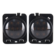 2 indicatori di direzione per sopracciglia a LED per auto SUV da 8 W DC 12 V per Jeep Wrangler JK 07-17, specifica: gruppo testa con apertura, Specification: Butt Assembly with Aperture