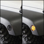 2 indicatori di direzione per sopracciglia a LED per auto SUV da 8 W DC 12 V per Jeep Wrangler JK 07-17, specifica: gruppo testa con apertura, Specification: Butt Assembly with Aperture