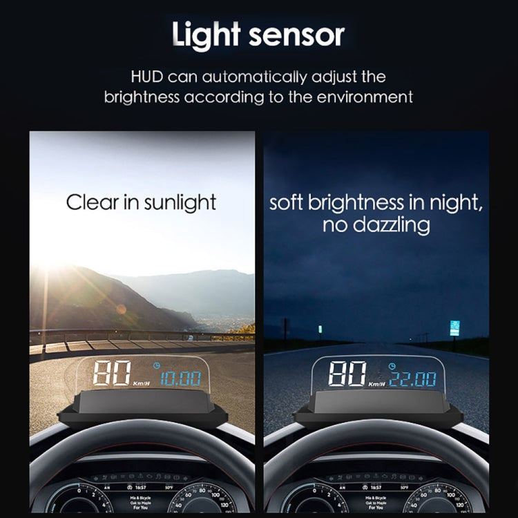 H400G Modalità GPS per auto da 3,5 pollici HUD Head-up Display Supporta visualizzazione velocità/tempo/distanza, H400G
