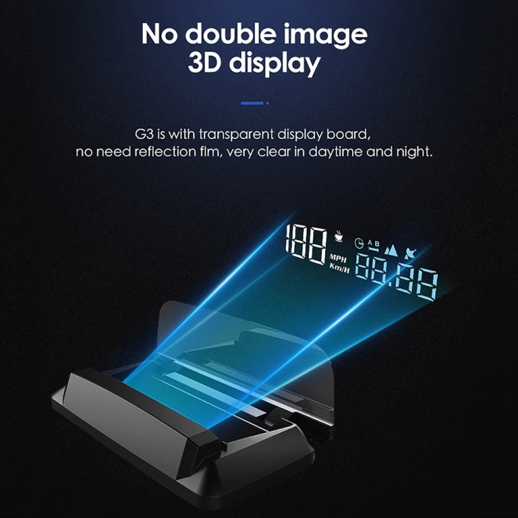 H400G Modalità GPS per auto da 3,5 pollici HUD Head-up Display Supporta visualizzazione velocità/tempo/distanza, H400G