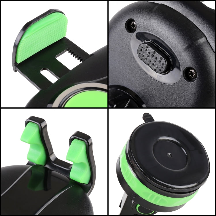 ZP-X0466 Supporto per cellulare con ventosa rotonda telescopica girevole a 360 gradi per auto, ZP-X0466 (Green), ZP-X0466 (Grey)