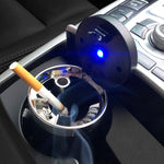 Posacenere per sigarette con rivestimento in acciaio inossidabile per auto portatile con luce, with Stainless Steel Liner