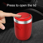 Posacenere per sigarette con rivestimento in acciaio inossidabile per auto portatile con luce, with Stainless Steel Liner