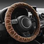 Coprivolante antiscivolo caldo universale per auto in peluche corto, diametro del volante di adattamento: 38 cm