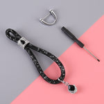 Portachiavi in metallo e plastica con diamanti 17cm