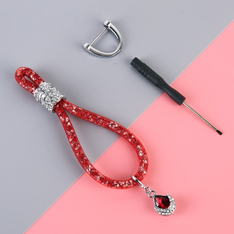 Portachiavi in metallo e plastica con diamanti 17cm