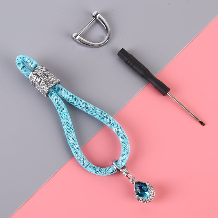 Portachiavi in metallo e plastica con diamanti 17cm