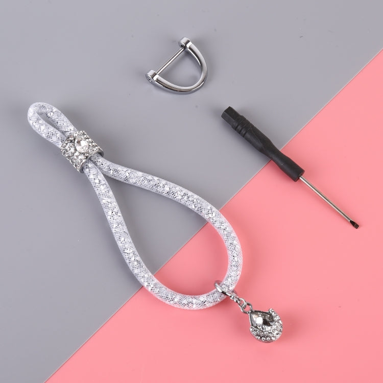 Portachiavi in metallo e plastica con diamanti 17cm