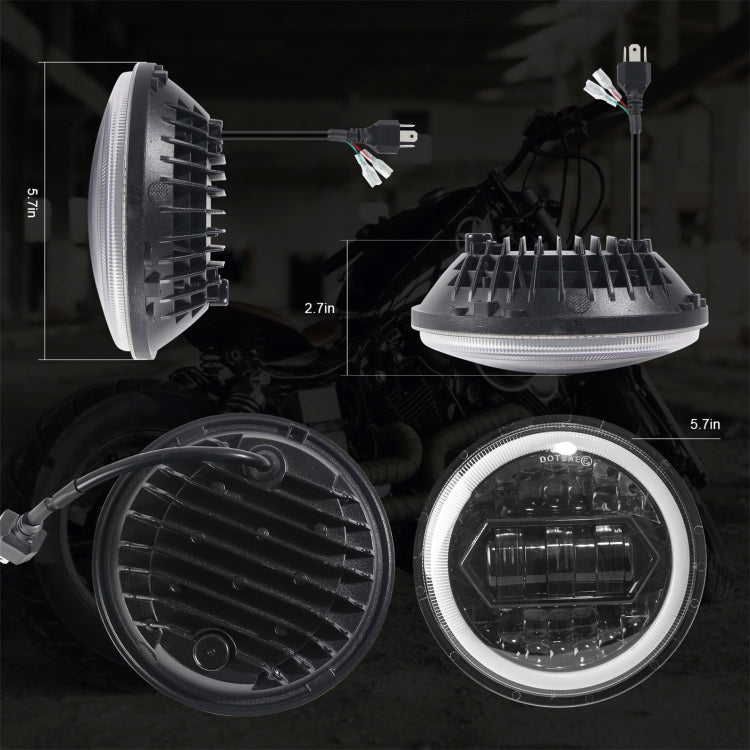 Accessori per la modifica dei fari LED da 5,75 pollici in cristallo per motociclette, Crystal