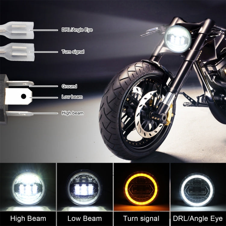 Accessori per la modifica dei fari LED da 5,75 pollici in cristallo per motociclette, Crystal
