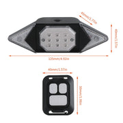Luce posteriore per bicicletta con telecomando wireless, ricaricabile tramite USB, per bicicletta, Wireless RC Bike Tail Light