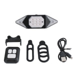 Luce posteriore per bicicletta con telecomando wireless, ricaricabile tramite USB, per bicicletta, Wireless RC Bike Tail Light