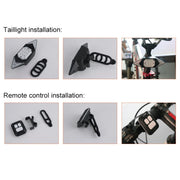 Luce posteriore per bicicletta con telecomando wireless, ricaricabile tramite USB, per bicicletta, Wireless RC Bike Tail Light