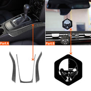 Adesivo decorativo per pannello ingranaggi in fibra di carbonio 3 in 1 per Audi A5 Hard Top 2008-, guida a destra e a sinistra universale, Gears Panel