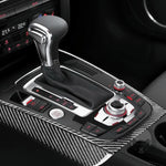 Adesivo decorativo per pannello ingranaggi in fibra di carbonio 3 in 1 per Audi A5 Hard Top 2008-, guida a destra e a sinistra universale, Gears Panel