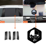 Adesivo decorativo per montanti per porte e finestre 10 in 1 in fibra di carbonio per Volvo XC90 2003-2014, guida a destra e a sinistra universale, Door and Window Pillar