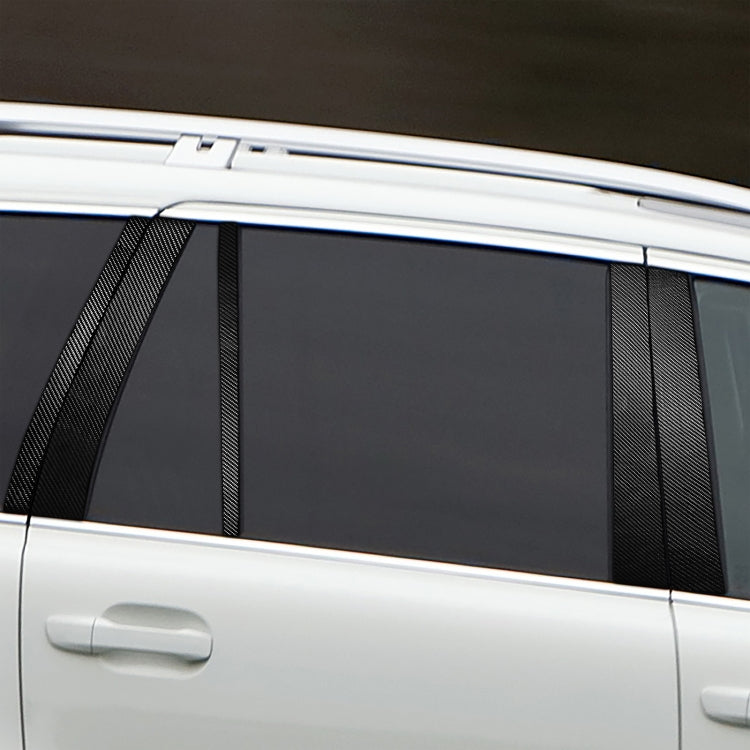 Adesivo decorativo per montanti per porte e finestre 10 in 1 in fibra di carbonio per Volvo XC90 2003-2014, guida a destra e a sinistra universale, Door and Window Pillar