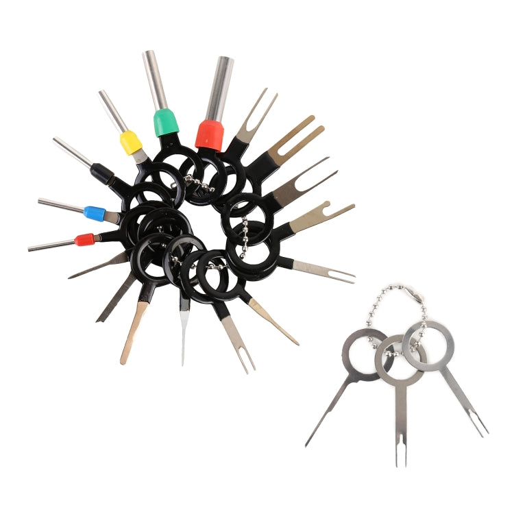 21 in 1 Spina per auto Circuito Cablaggio Terminale Estrazione Pick Connettore Crimp Pin Indietro Ago Rimuovi strumento, 21 in 1