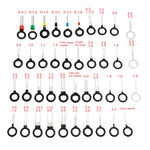 59 in 1 Spina per auto Circuito Cablaggio Terminale Estrazione Pick Connettore Crimp Pin Indietro Ago Rimuovi strumento, 59 in 1