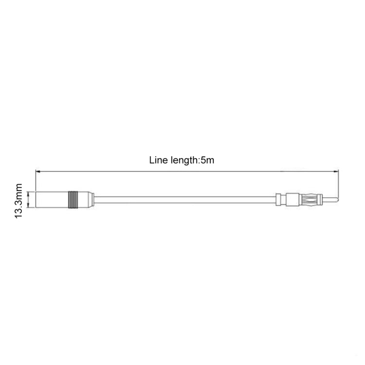 Cavo prolungato per antenna per amplificatore radio FM stereo elettronico per auto, lunghezza: 5 m, Length: 5m