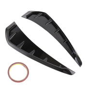 Adesivo decorativo esterno in silicone morbido per auto da 2 pezzi, nero brillante, Bright Black